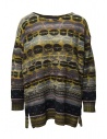 M.&Kyoko black yellow blue patterned wool sweater buy online BDA01402WA BLACK 81