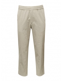 Monobi pantaloni in velluto beige con coulisse 16799151 GESSO 36110 ordine online