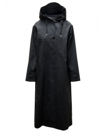 Cappotti donna online: Maison Lener impermeabile blu con cappuccio