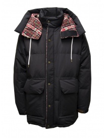 Mens jackets online: Woolrich Classic Fit Camp Down Parka in charcoal black