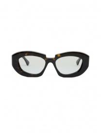 Glasses online: Kuboraum X23 TS tortoiseshell sunglasses with grey lenses