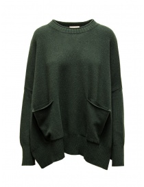 Ma'ry'ya green wool poncho-like sweater online
