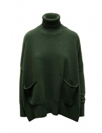 Ma'ry'ya sweater with high neck in green wool online