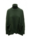 Ma'ry'ya sweater with high neck in green wool buy online YNK061 BOTTLEGREEN D12