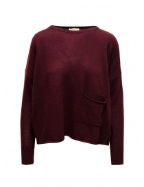 Ma'ry'ya pullover bordeaux con taschino online
