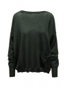 Ma'ry'ya green wool sweater with two pockets buy online YNK073 BOTTLEGREEN I10