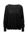 Ma'ry'ya maglia scollo a barchetta in lana nera acquista online YNK073 BLACK I8