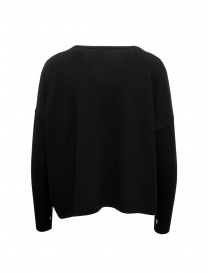 Ma'ry'ya pullover nero con fori per i pollici YNK060 BLACK D8