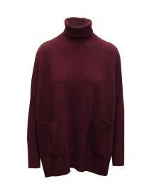 Ma'ry'ya maglia a collo alto in lana bordeaux online
