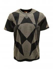 Mens t shirts online: Parajumpers Shispare black and grey laser printed t-shirt