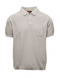 Mens t shirts online: Parajumpers Raf ice grey polo shirt