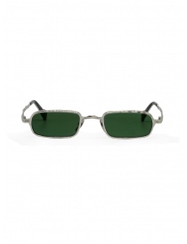 Glasses online: Kuboraum Z18 rectangular sunglasses with green lenses