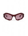 Kuboraum E22 burgundy wraparound glasses with pink lenses buy online E22 58-23 BX pink