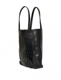 Trippen Net-Bag with perforated side in black leather