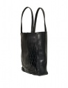 Trippen Net-Bag with perforated side in black leather shop online bags