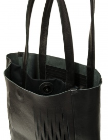 Trippen Net-Bag with perforated side in black leather bags price