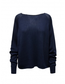 Ma'ry'ya pullover a maniche lunghe in cotone blu navy online