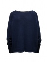 Ma'ry'ya pullover a maniche lunghe in cotone blu navyshop online maglieria donna