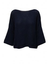 Ma'ry'ya boxy maglia in cotone blu navy online