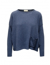 Ma'ry'ya pullover in misto cotone blu navy online