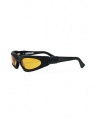Kuboraum E21 BM matte black wraparound glasses with ochre lenses shop online glasses