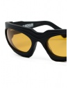 Kuboraum E21 BM matte black wraparound glasses with ochre lenses E21 58-19 BM ocra buy online