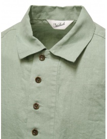 Woolrich camicia in lino maniche corte verde