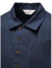 Woolrich camicia in lino maniche corte blu navy prezzo