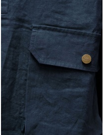 Woolrich camicia in lino maniche corte blu navy camicie uomo acquista online