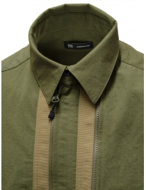 D-VEC camicia in lino khaki con cerniera prezzo