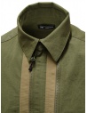 D-VEC camicia in lino khaki con cerniera VF-20200658 KHAKI prezzo