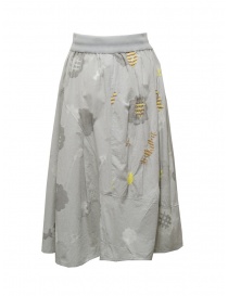 M.&Kyoko grey cotton skirt with flowers and candies