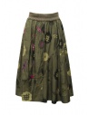 M.&Kyoko gonna a fiori e caramelle in cotone khaki acquista online BEH0161WAKHAKI 45