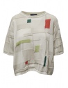 Fuga Fuga T-shirt in beige checked paper and cotton buy online BEH07023WA L-GRAY 71