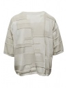 Fuga Fuga T-shirt in beige checked paper and cotton shop online womens t shirts