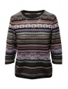 M.&Kyoko T-shirt in carta e cotone a righe viola e nere acquista online BEH01001WA BLACK 81