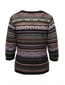 M.&Kyoko T-shirt in carta e cotone a righe viola e nere