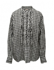 Kapital camicia a quadri bianchi e neri con volant online