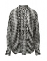 Kapital camicia a quadri bianchi e neri con volant acquista online K2403LS097 BLACK