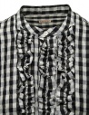 Kapital camicia a quadri bianchi e neri con volant K2403LS097 BLACK prezzo