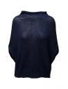 Ma'ry'ya maglia smanicata blu scuro in lino e cotone acquista online YPK074 NAVY D7