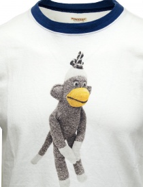 Kapital white T-shirt with stuffed monkey print