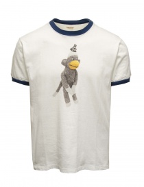 Kapital white T-shirt with stuffed monkey print online