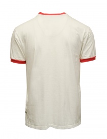 Kapital White T-shirt with little flags and red edges price