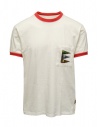 Kapital T-shirt bianca con bandierine e bordi rossi acquista online EK-1227SC WHITE