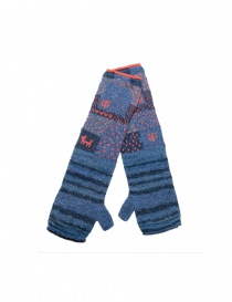 Kapital guanti lunghi senza dita in lana blu online
