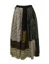 Kapital black and white checked patchwork skirt buy online K2406SK235 BLACK
