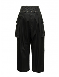 Kapital black multi-pocket cargo trousers