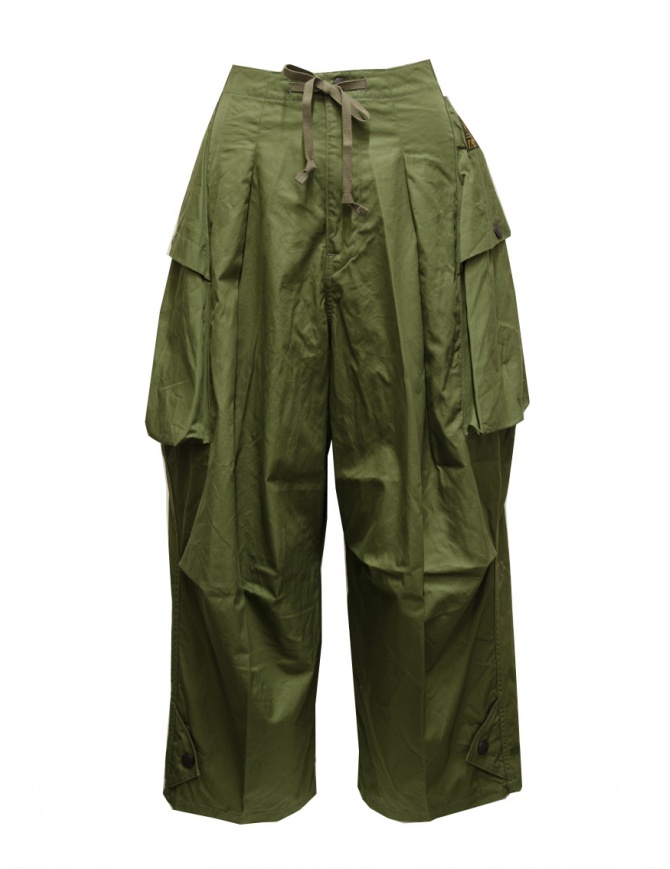 Kapital khaki green multi-pocket cargo trousers EK-1754LP KHAKI Kapital khaki green multi-pocket cargo trousers EK-1754LP KHAKI womens trousers online shopping