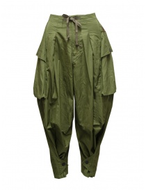 Kapital khaki green multi-pocket cargo trousers